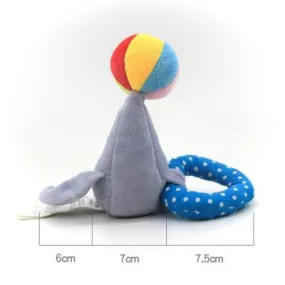Soft Rattle - Dolphin with Ring