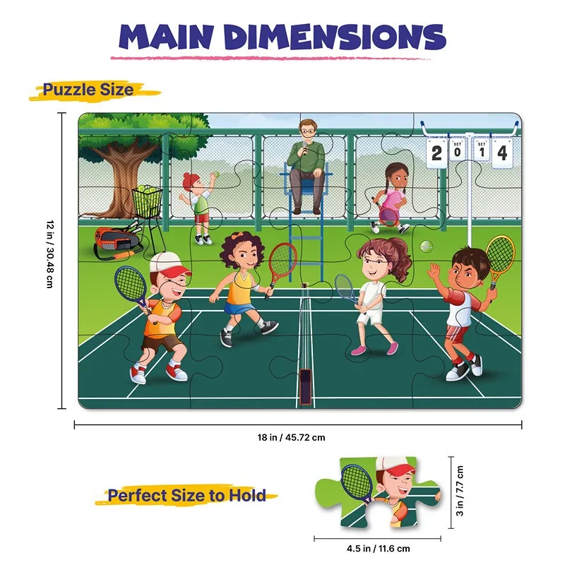 Sports Set of 2 Jigsaw Puzzles - Tennis   Golf