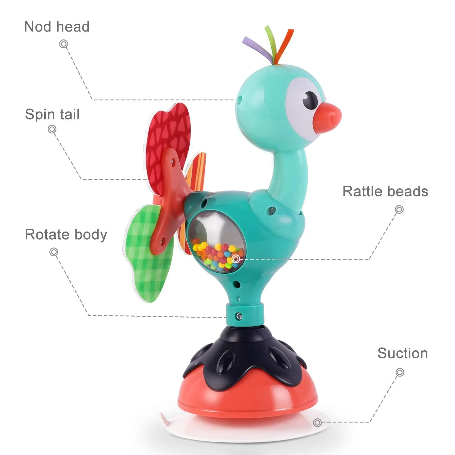 SuctionJoy Interactive Baby Rattles for Engaging Playtime and Developmental Fun