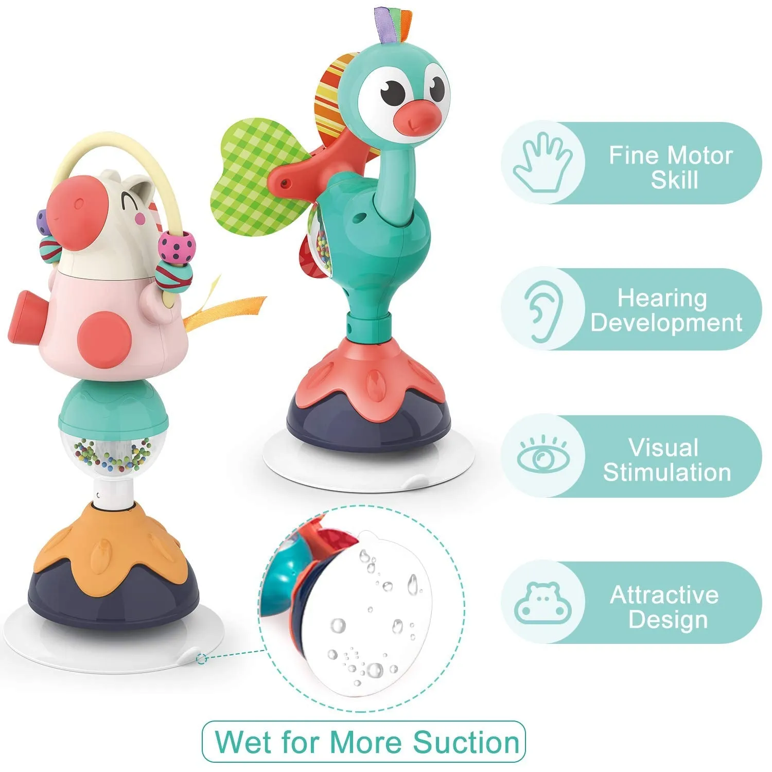 SuctionJoy Interactive Baby Rattles for Engaging Playtime and Developmental Fun
