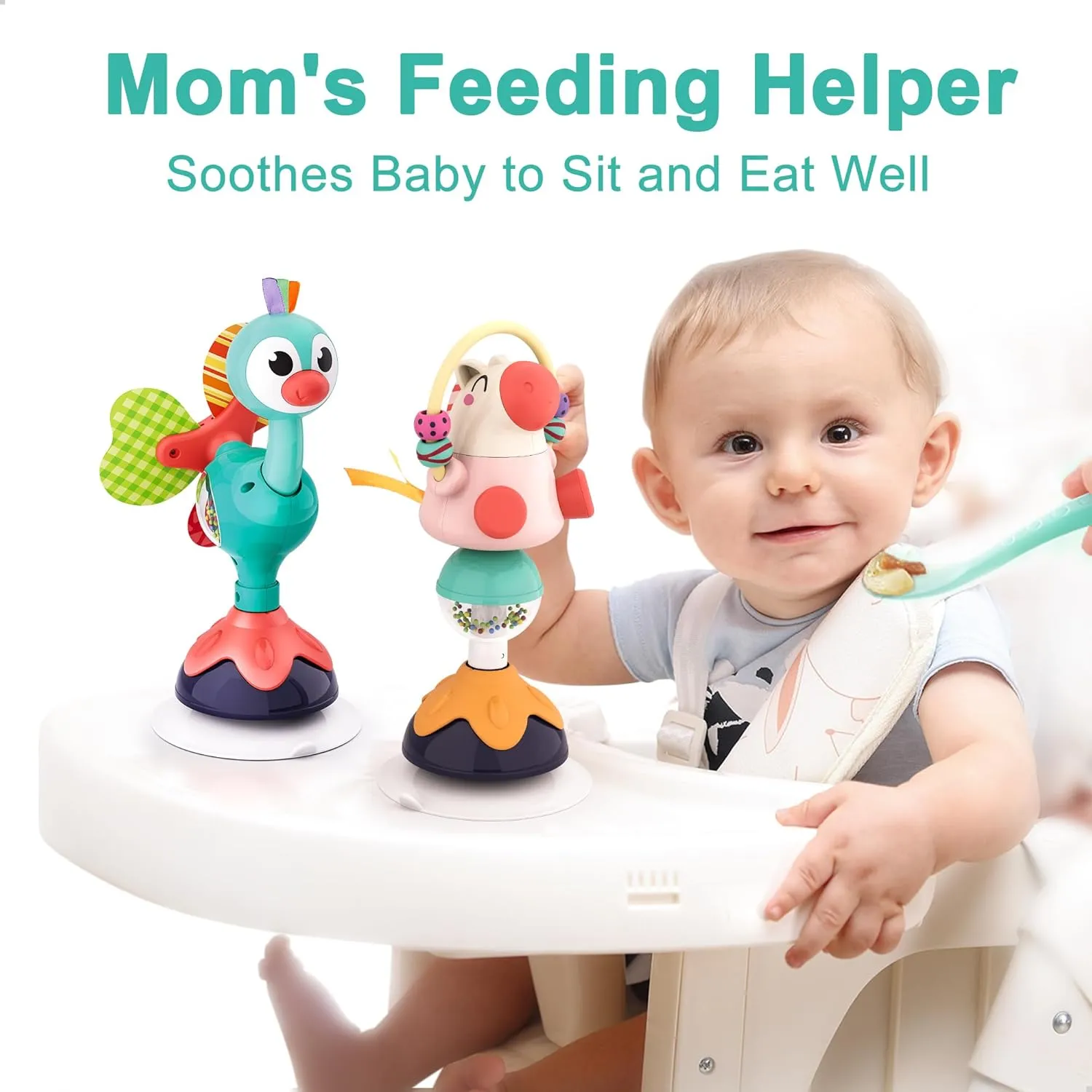 SuctionJoy Interactive Baby Rattles for Engaging Playtime and Developmental Fun
