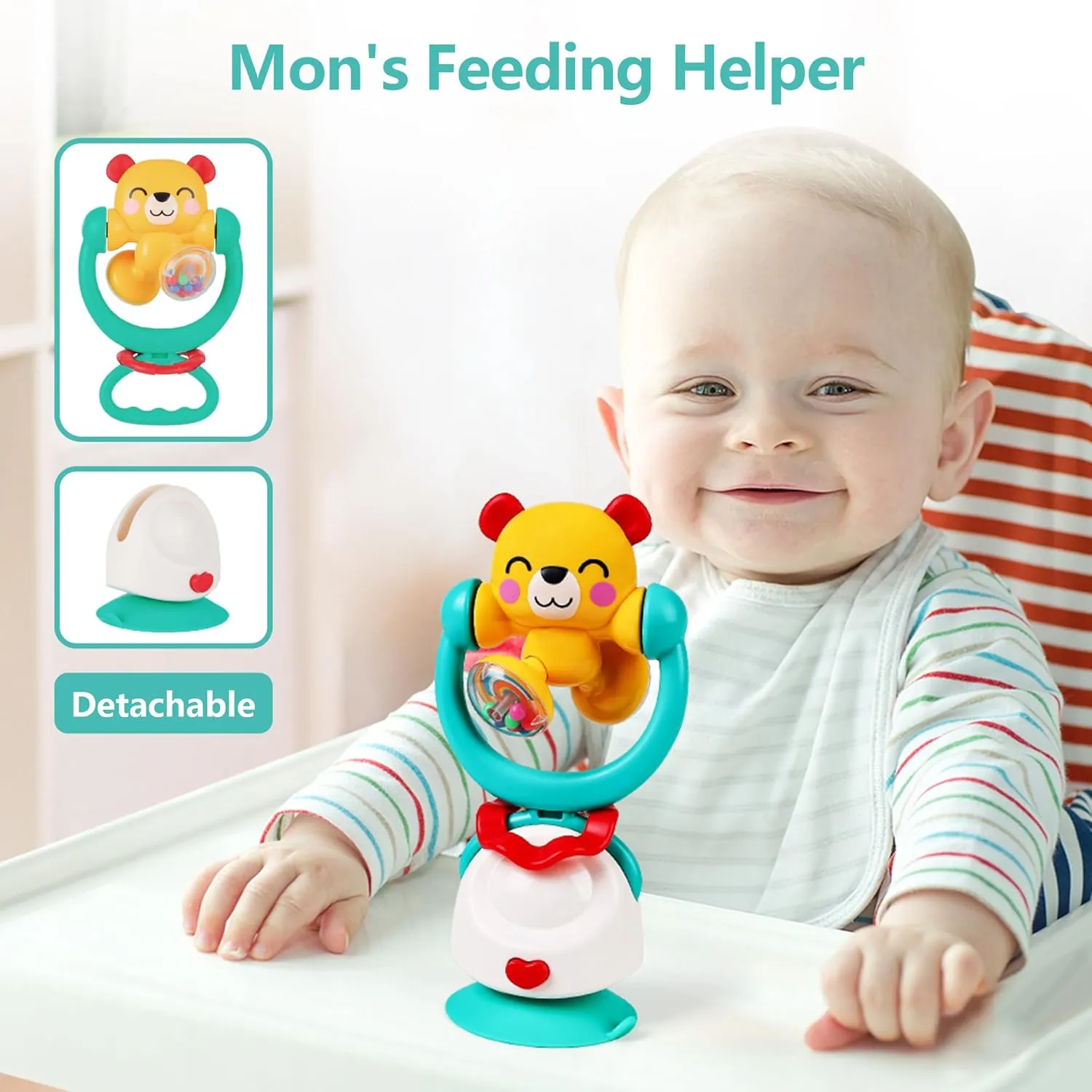 SuctionJoy Interactive Baby Rattles for Engaging Playtime and Developmental Fun