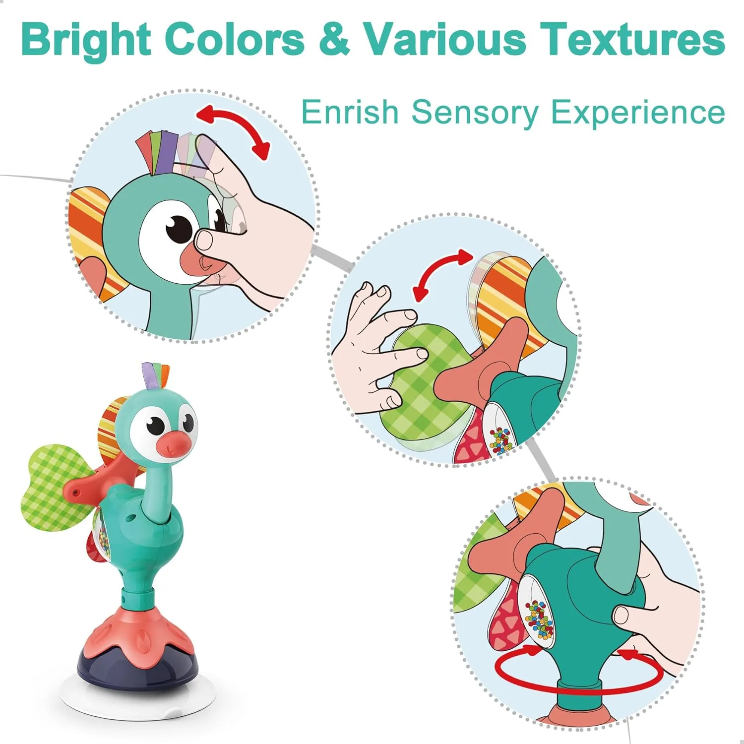 SuctionJoy Interactive Baby Rattles for Engaging Playtime and Developmental Fun