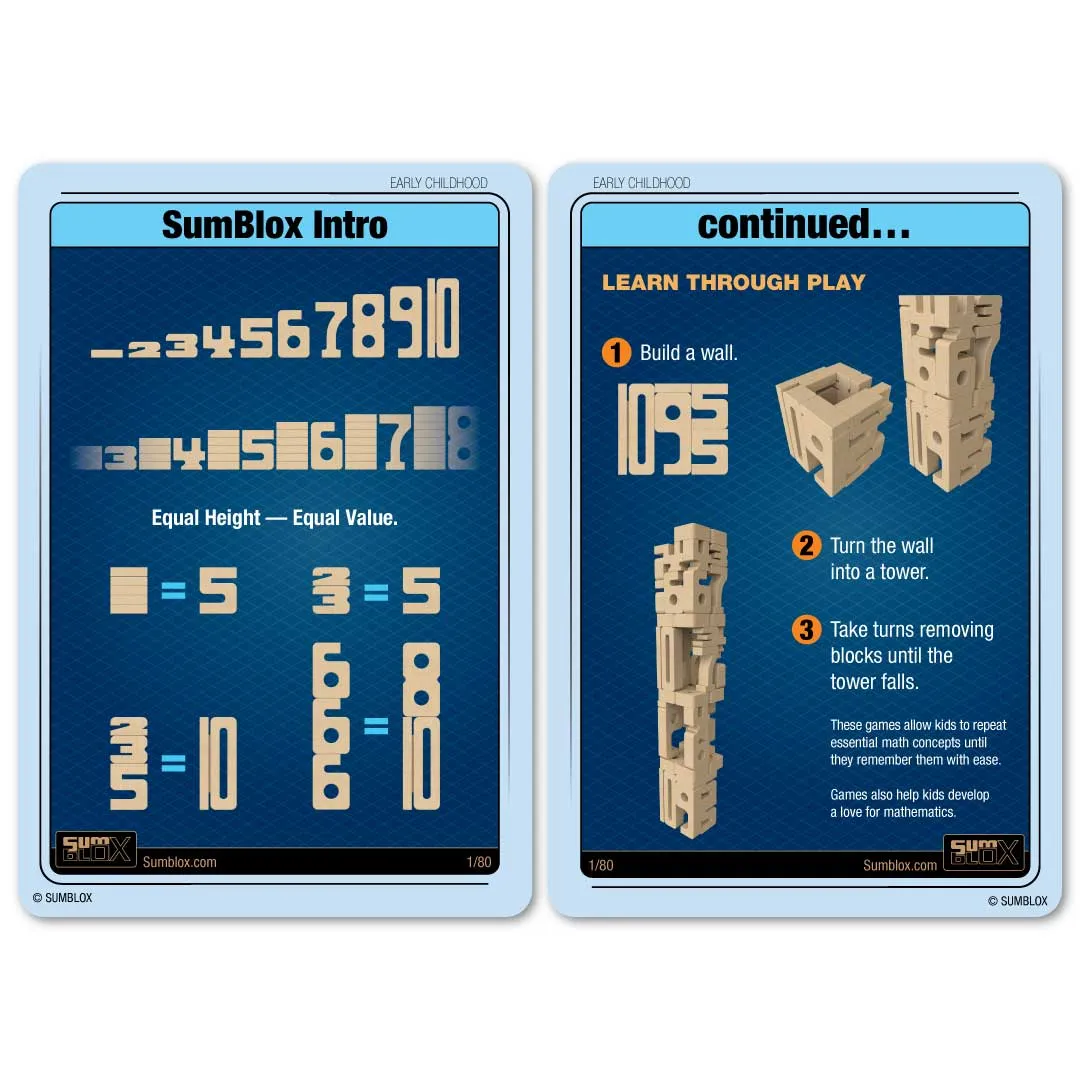 SumBlox Minis Basic Set 80 Blocks & 80 Activity Cards (last 2)