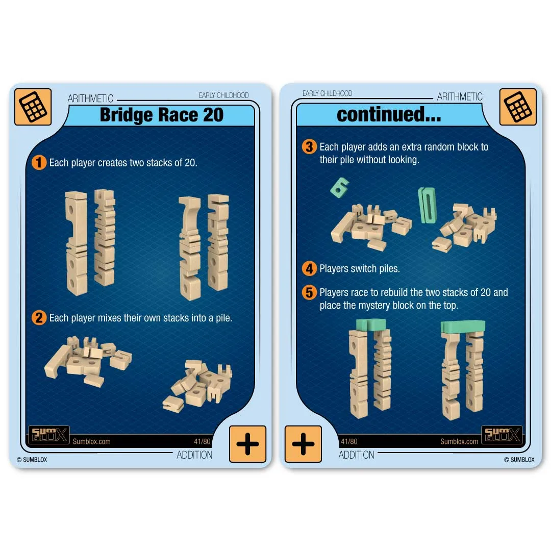 SumBlox Minis Basic Set 80 Blocks & 80 Activity Cards (last 2)