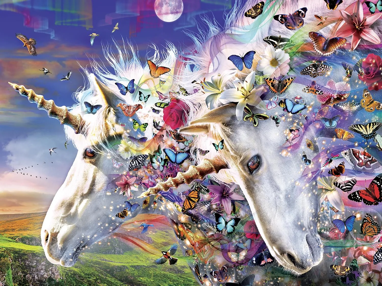 Unicorns & Butterflies 300 Piece Large EZ Grip Jigsaw Puzzle