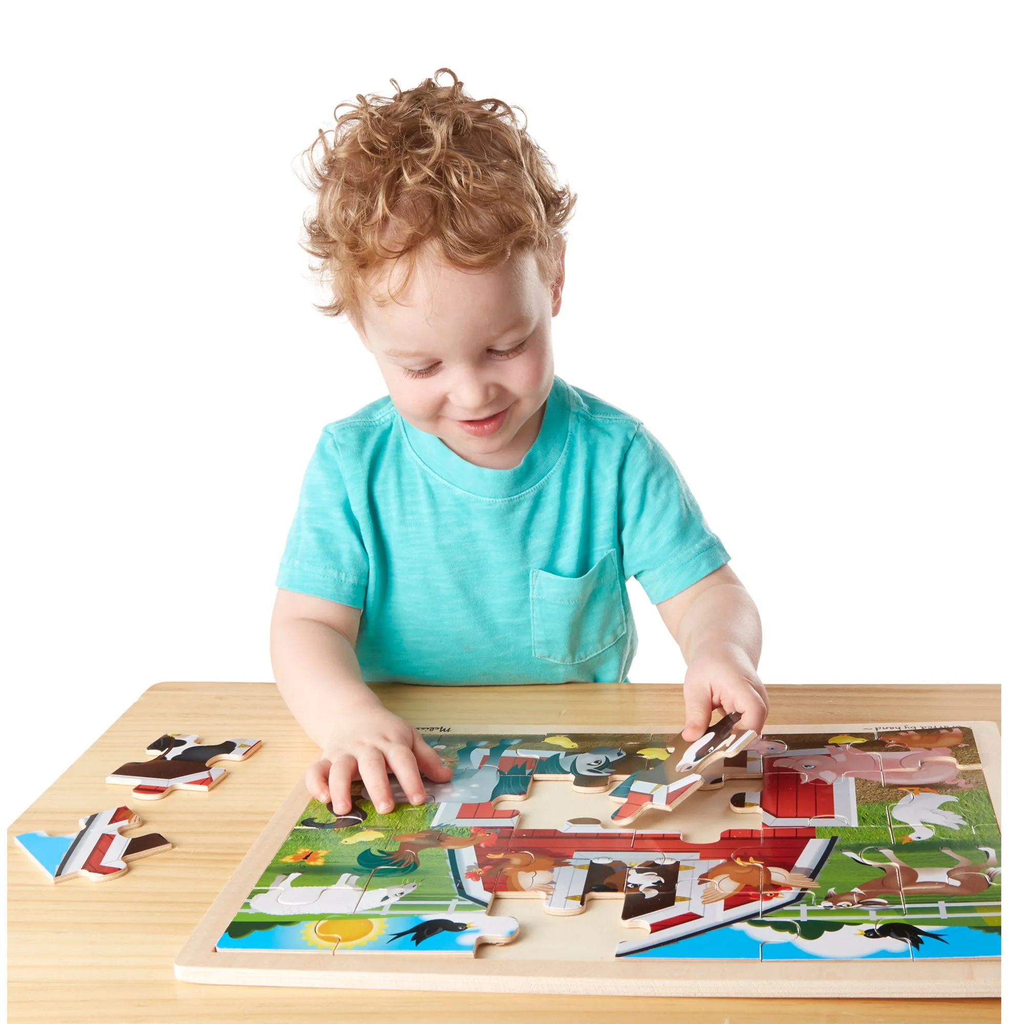 Wooden 24-Piece Jigsaw Puzzle 2-Pack - Pets & Farm