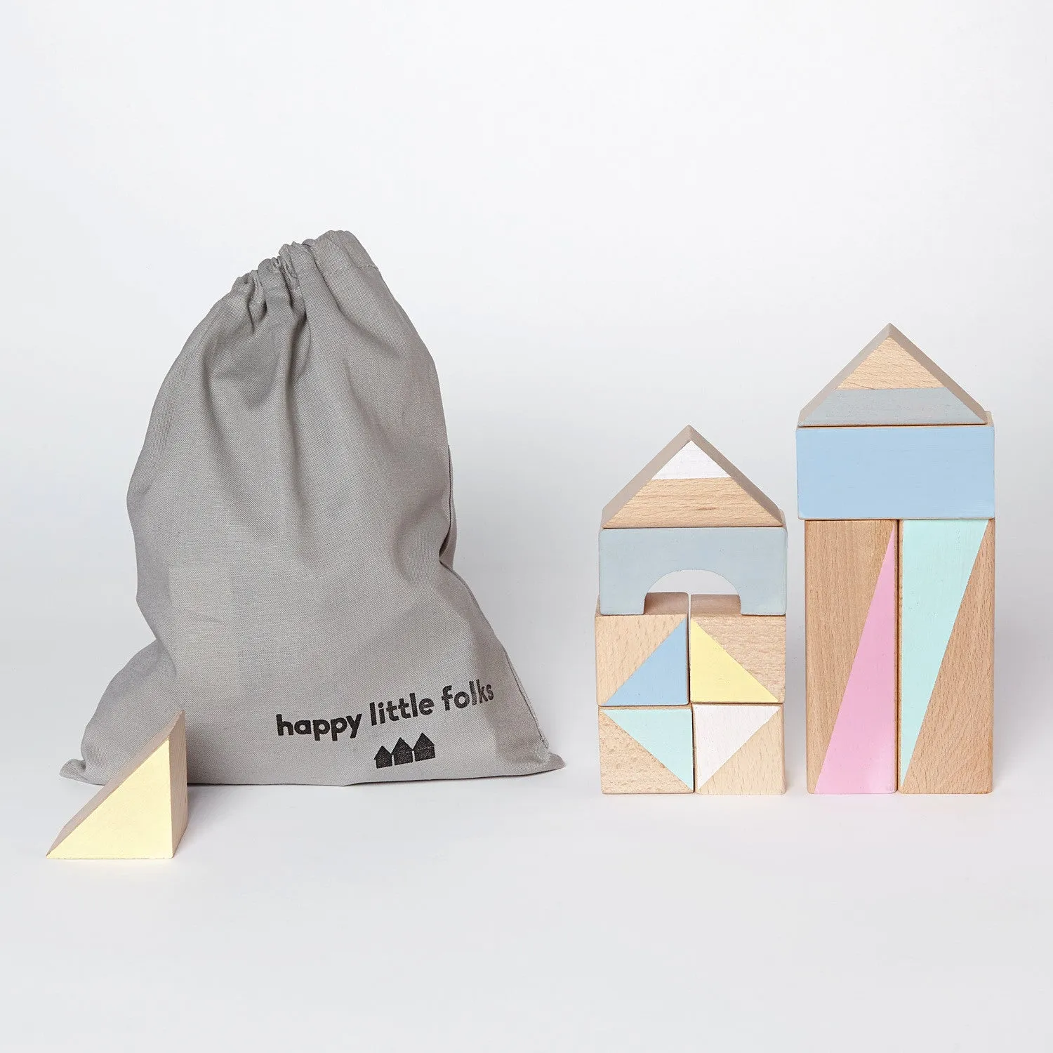 Wooden building blocks - Summer colours