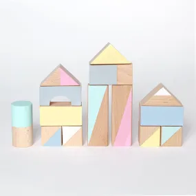 Wooden building blocks - Summer colours