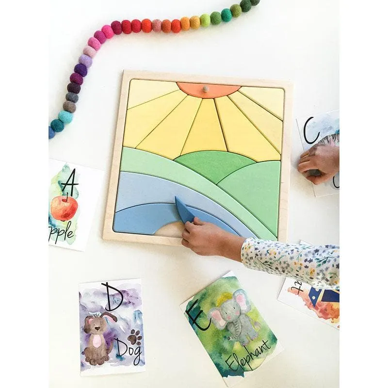 Wooden Puzzle - Sun