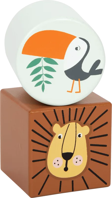Wooden Safari Explorer's Sensory Tactile Sound Building Blocks